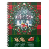 Sinterklaas rijdt in een slee geleid door rendiere notitieboek (Voorkant)