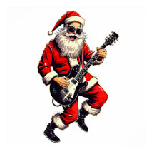 Sinterklaas Rocking & Jamming op zijn gitaar