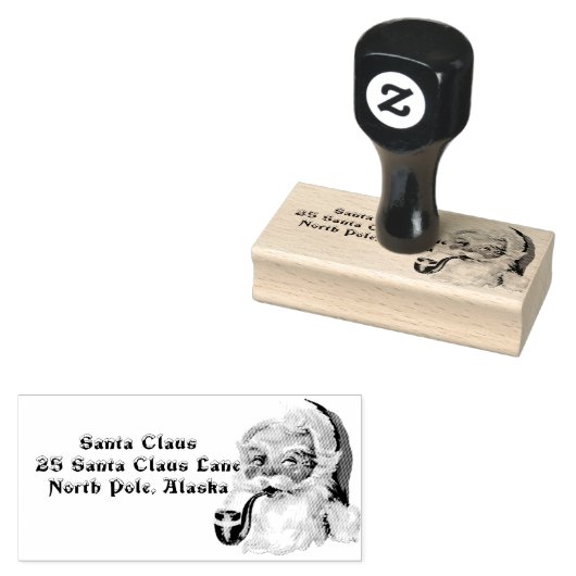 Sinterklaas Roken Een Pijp Noordpool Alaska Rubberstempel (Gestempeld)