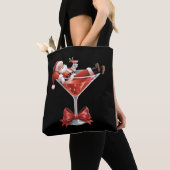 Sinterklaas' Rommelige Kerst Martini Grappige Sint Tote Bag (Dichtbij)