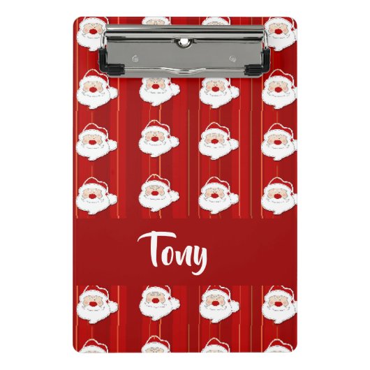 Sinterklaas rood patroon mini klembord (Voorkant)