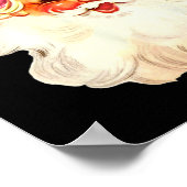 Sinterklaas Roze Kerstmis Gezicht Oud Xmas Vintage Poster (Hoek)