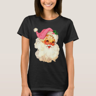 Sinterklaas Roze Kerstmis Gezicht Oud Xmas Vintage T-shirt