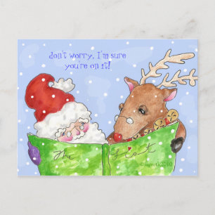 sinterklaas, rudolf en de lijst feestdagenkaart