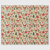 Sinterklaas Rudolph de rode neus rendier juichen Cadeaupapier (Vlak)