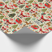 Sinterklaas Rudolph de rode neus rendier juichen Cadeaupapier (Hoek)