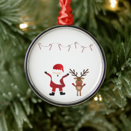 Sinterklaas Rudolph de rode sneeuwrenrendierster Metalen Ornament