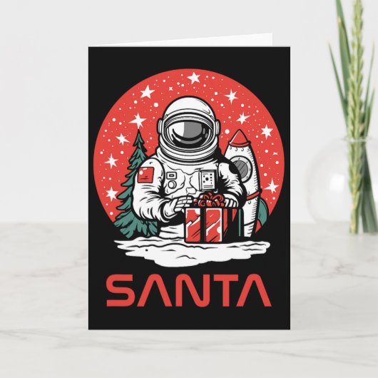 Sinterklaas Ruimte Astronaut Kosmos Presenteert Co Kaart (Voorkant)