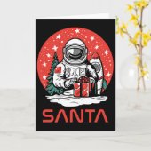 Sinterklaas Ruimte Astronaut Kosmos Presenteert Co Kaart (Gele Bloem)