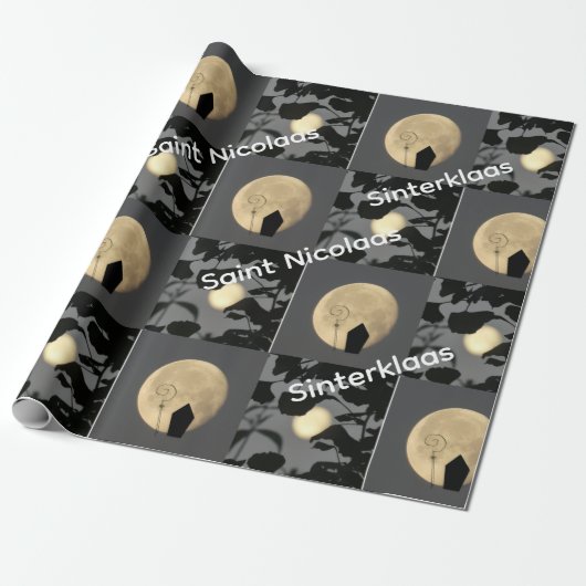 Sinterklaas / Saint Nicolaas Wrapping Paper Cadeaupapier (Uitgerold)