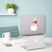 Sinterklaas, Santa Hat, Winking Santa, Kerstmis Sticker (Laptop op bureau)