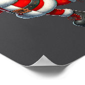 Sinterklaas schaatsen schaatsen Kerstmis Poster (Hoek)