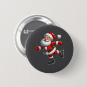 Sinterklaas schaatsen schaatsen Kerstmis Ronde Button 5,7 Cm (Voorkant /achterkant)