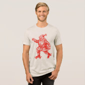Sinterklaas Schaatsen T-Shirt Hand getekend (Voorkant volledig)