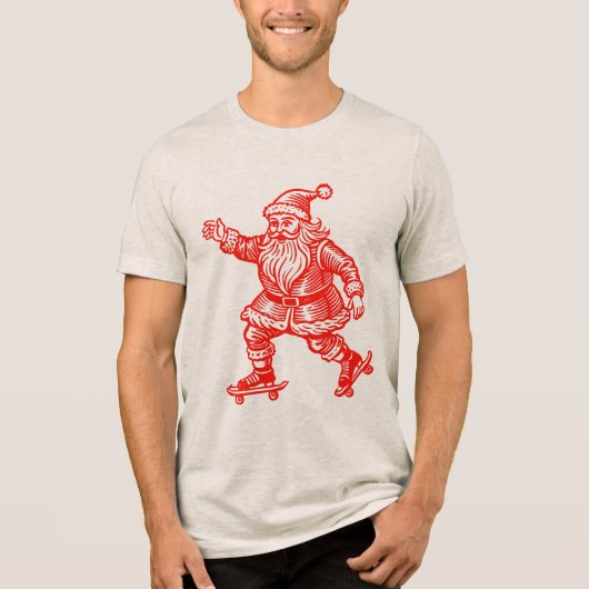 Sinterklaas Schaatsen T-Shirt Hand getekend (Voorkant)