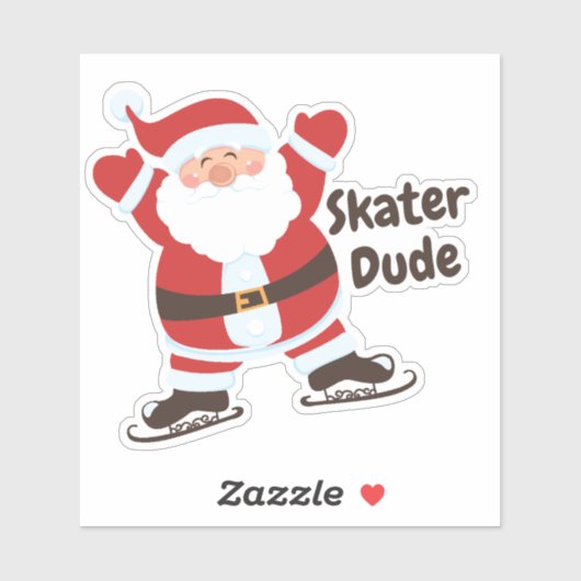Sinterklaas schaatser dude sticker (Vel)