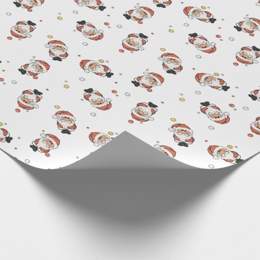 Sinterklaas, schattig nieuwjaarspatroon cadeaupapier (Hoek)