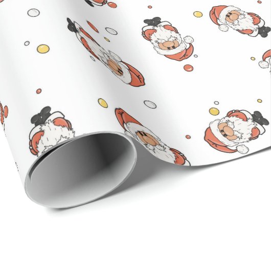 Sinterklaas, schattig nieuwjaarspatroon cadeaupapier (Rol Hoek)