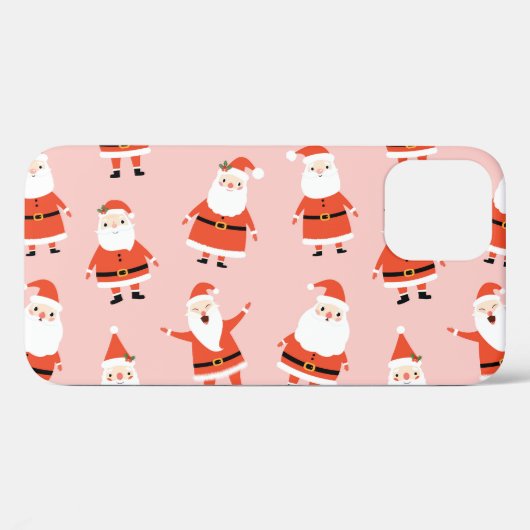 Sinterklaas, Schattige roze naadloos patroon. Case-Mate iPhone Case (Achterkant (horizontaal))