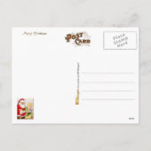 Sinterklaas schildert een poppenhuis feestdagenkaart (Achterkant)