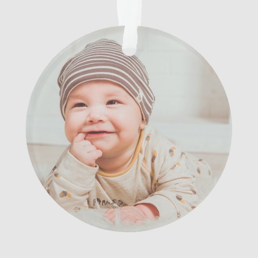 Sinterklaas schoorsteen Custom Foto Eerste Kerstmi Ornament (achterkant)