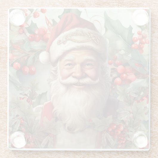 Sinterklaas Sinterklaas Kerstmis Glazen Onderzetter (Achterkant)