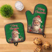 Sinterklaas Sinterklaas Kerstmis Ovenwant & Pannenlap Set (Top down)