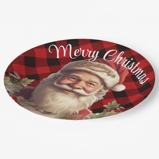 Sinterklaas Sinterklaas Kerstmis Papieren Bordje (Gekanteld)