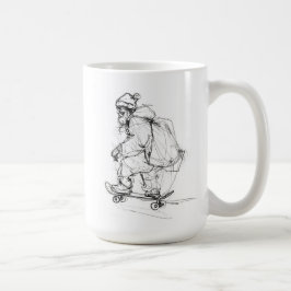 Sinterklaas skateboarden met Cadeaus Koffiemok