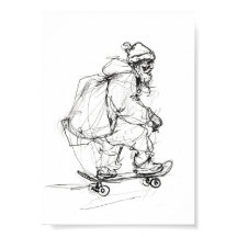 Sinterklaas skateboarden met Cadeaus