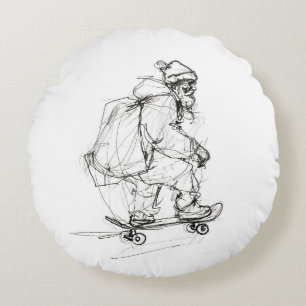 Sinterklaas skateboarden met Cadeaus Rond Kussen