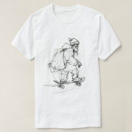 Sinterklaas skateboarden met Cadeaus T-shirt