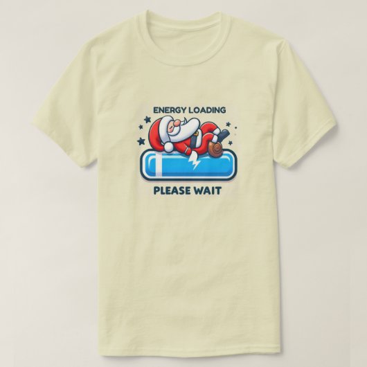 Sinterklaas slaapt op Progress Bar T-shirt (Design voorkant)