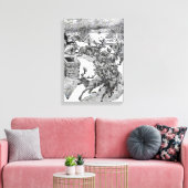 Sinterklaas Slapende Illustratie Canvas Afdruk (Insitu (Woonkamer))