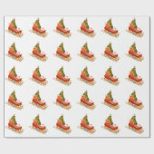 Sinterklaas slee cadeaupapier (Vlak)