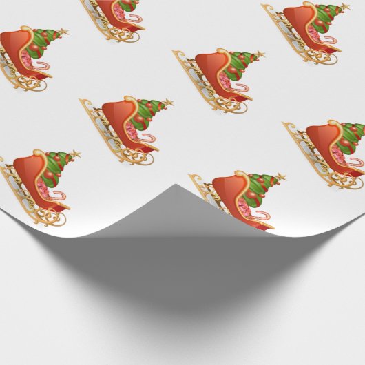 Sinterklaas slee cadeaupapier (Hoek)