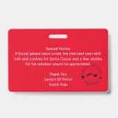 Sinterklaas slee novelty rijbewijs voor kinderen b badge (Achterkant)