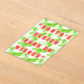 Sinterklaas slee rijdt op wensen acryl uitnodigingen (Laagn)
