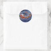 Sinterklaas slee-rit – Magische Kerstmis Ronde Sticker (Tas)