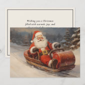  Sinterklaas Sleetooien Sneeuw Vrolijk Kerstfeest Feestdagenkaart (Voorkant / Achterkant)