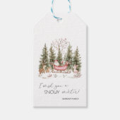 Sinterklaas, Sleigh, Cadeaus Forest Christmas Cadeaulabel (Voorkant)