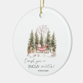 Sinterklaas, Sleigh, Cadeaus Forest Christmas Keramisch Ornament (Links)