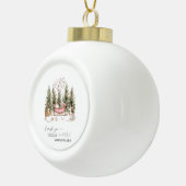 Sinterklaas, Sleigh, Cadeaus Forest Christmas Keramische Bal Ornament (Rechts)