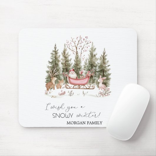 Sinterklaas, Sleigh, Cadeaus Forest Christmas Muismat (Met muis)