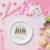 Sinterklaas, Sleigh, Cadeaus Forest Christmas Papieren Bordje (Feest)