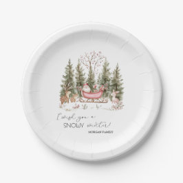 Sinterklaas, Sleigh, Cadeaus Forest Christmas Papieren Bordje