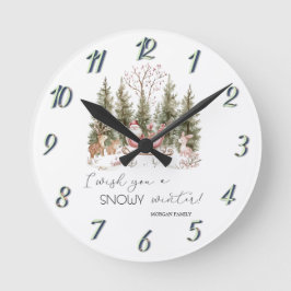 Sinterklaas, Sleigh, Cadeaus Forest Christmas Ronde Klok