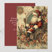 Sinterklaas Sleigh Vrolijk Kerstfeest Feestdagenkaart (Voorkant / Achterkant)