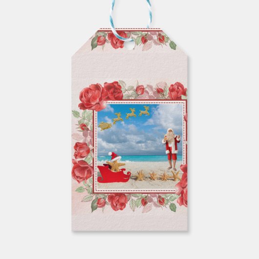 Sinterklaas Sneeuw Cadeaulabel (Achterkant)