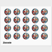 🎁Sinterklaas Sneeuw Maagd Kerststicker Winter ✨ Ronde Sticker (Vel)